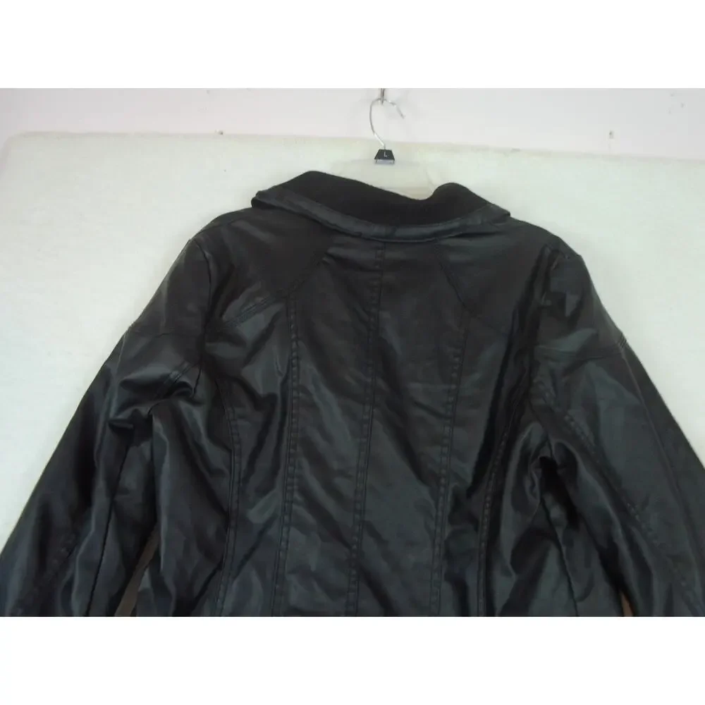 New Look Moto Faux Leather‎ Jacket Women's Size XL Black